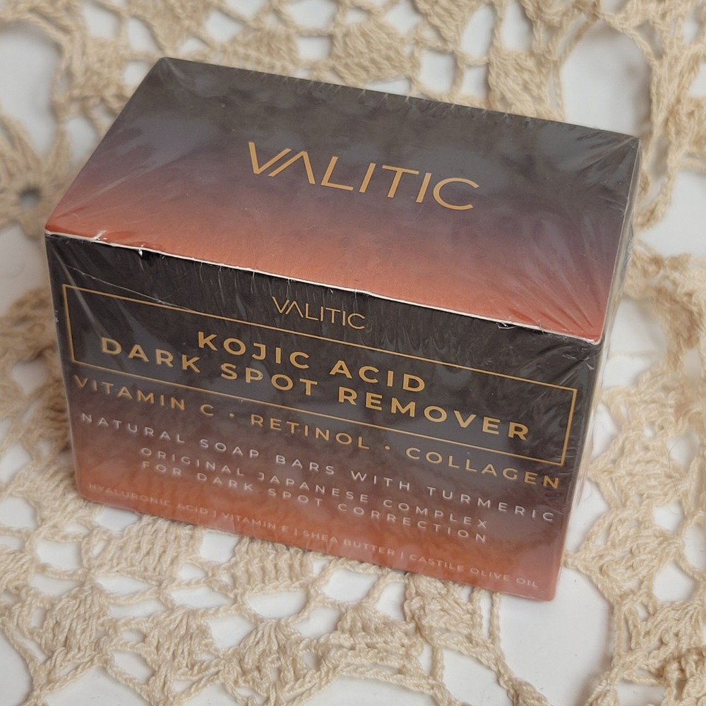VALITIC Kojic Acid Dark Spot Remover Soap 2 Pack Orange NEW Vitamin C Retinol